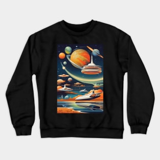 Soviet sci fi space art Crewneck Sweatshirt